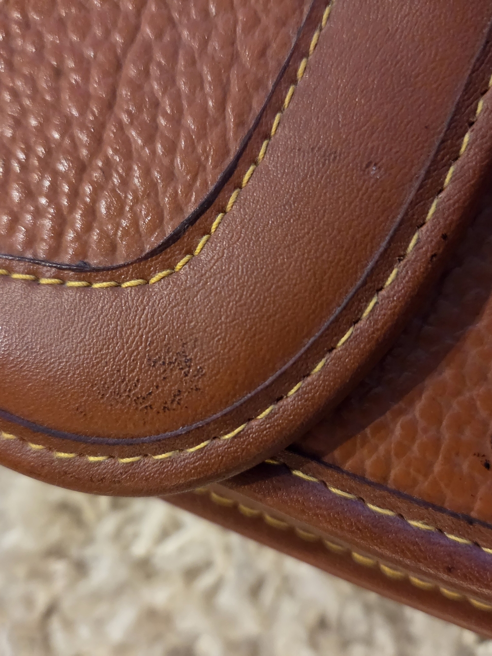 Vintage Dooney & Bourke Brown Pebbled Leather Crossbody Bag - Picture 3 of 9